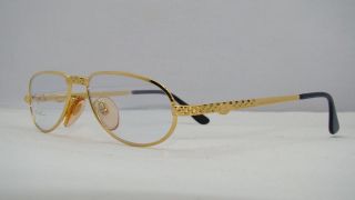 Rare Vintage Ettore Bugatti Eb 501 301 Gold Reading Glasses Eyeglasses Frames 54
