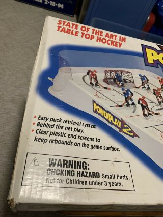 Vintage Winn Well Irwin PowerPlay 2 Table Top Toy Hockey Game Set Made In Canada 2