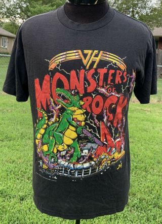Vintage Rare Van Halen The Monsters Of Rock 1988 Tour Concert T Shirt