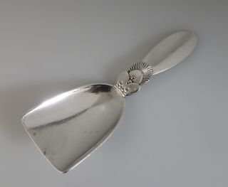 Vintage Georg Jensen Cactus Sterling Silver Caddy Spoon - 55722