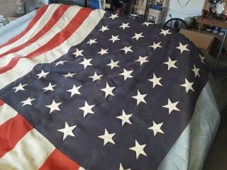 Vintage 45 Star 1896 U.  S.  Flag prox 5 ' x 8 ' wool Josselyn & Co SF 2