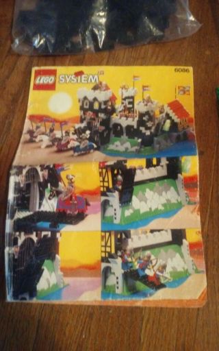 1992 Lego Black Knight ' s Castle 6086 vintage 90 ' s 4