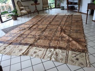 Large Vintage Polynesian Tapa 109 " X 162 "