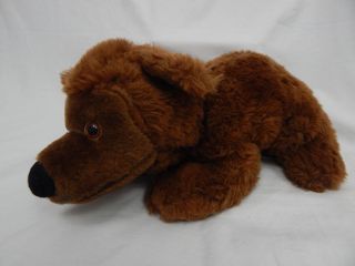 Vintage Grizzly Adams 14 " Stuffed Plush Brown Bear Knickerbocker 1977