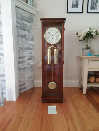 Rare Howard Miller Milan Wall Clock Model 613 - 212 Cherry Wood Chime