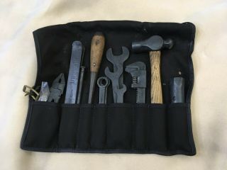 Mg Vintage Whitworth Tool Roll,  16 Piece With Roll