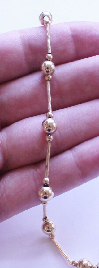 Vintage 14k Yellow Gold Ball Link Necklace 585 3 Grams