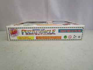 Vintage Plas - Toy WIND - UP PUZZLE VEHICLE SET POLICE SET (MIB) 5