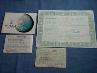 Vintage 3 Rolex Guarantee Garantia Circa 60/80 1 Surolex Oyster Booklet Ca1977