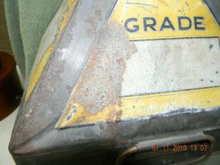 Rare Vintage Gamages 5 Gallon Pyramid Motor Oil Can / Tin C1930 ' s RARE 8