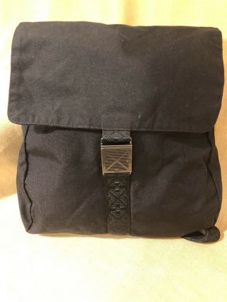 Vintage Bottega Veneta Canvas Black Backpack - Pre - Owned