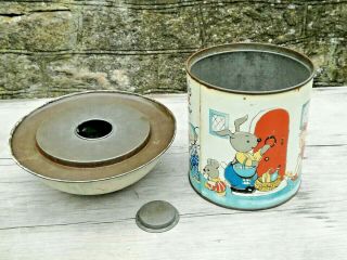 VINTAGE ANTIQUE CRAWFORD MABEL LUCIE ATWELL FAIRY HOUSE MONEY BOX BISCUIT TIN 7