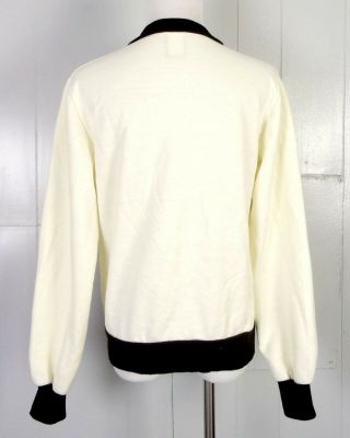 vtg 60s 70s RARE Sears Style TIGER Print Ringer Sweatshirt early punk S 3