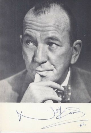 Noel Coward Signed Photograph Autographed 5x7 Vintage 1961 Actor Playwright