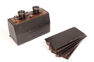 Vintage C1902 " Korsten  Litote " Stereo Camera And Plates
