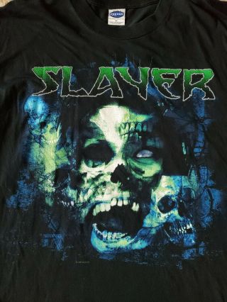 Vintage Slayer 2000 T - Shirt Vintage Vtg Y2k Szxl Tour Shirt Rock Metal