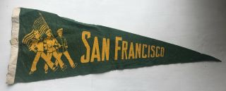 Rare Wwii San Francisco California Pennant Navy Army Military World War Ii Cali