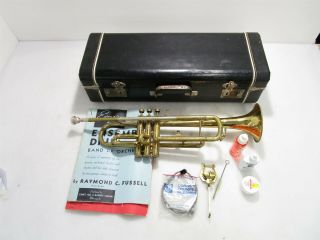 Lafayette Made By Couesnon Paris Vintage Trumpet sn 52461 w/ Bach 7C MP & Case 3