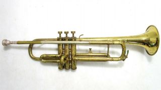 Lafayette Made By Couesnon Paris Vintage Trumpet sn 52461 w/ Bach 7C MP & Case 4