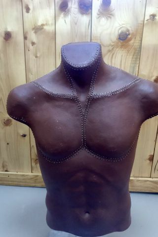 Vintage,  Rare Male Mannequin Torso Form With Stand