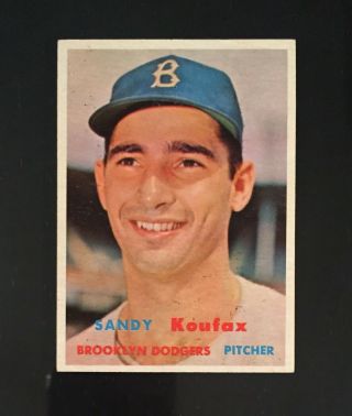 1957 Topps 302 Sandy Koufax NM,  (RARE CENTERING) LOOKS SHARP EDGES 2