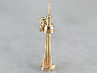 Gold Cn Tower Charm