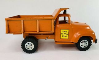 Vintage Tonka Pressed Steel State Hi - Way Dump Truck In