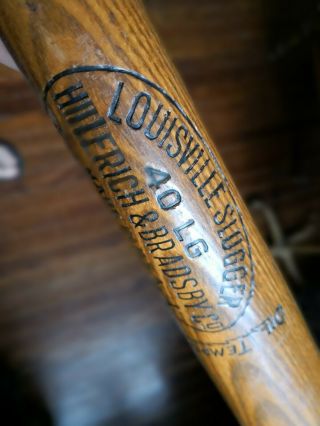 Vintage Lou Gehrig 1933 - 35 Louisville Slugger H&b 40 Lg Store Model Baseball Bat