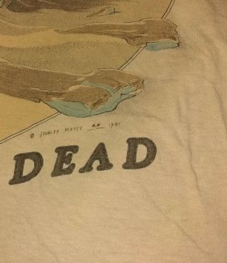 Vintage authentic the Grateful Dead Concert tour T Shirt 1981 Stanley Mouse L nr 4