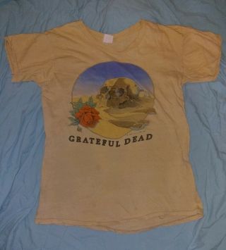 Vintage authentic the Grateful Dead Concert tour T Shirt 1981 Stanley Mouse L nr 8