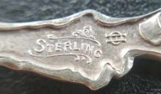 Large Full Figure Sterling Silver Souvenir Spoon Miner Denver Colorado 5