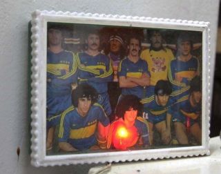 Rare Vintage Boca Juniors Team Maradona Kitsch Souvenir 1980