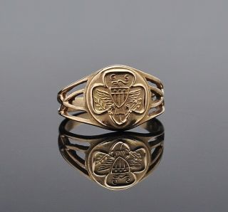 Vintage 10k Gold Girl Scout Ring