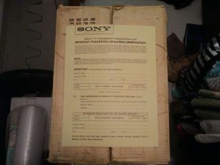 Vintage 1962 Sony 8 - 301W TV Complete ALL Rare 4