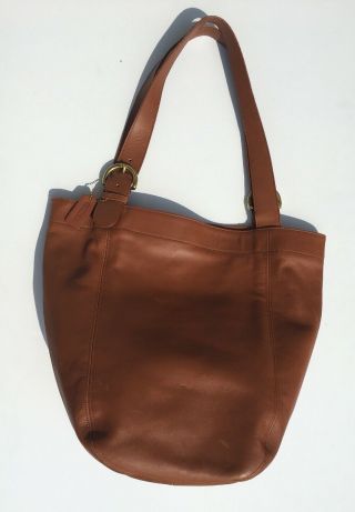 Coach 4082 Vintage British Tan Leather X - Large Soho Bucket Tote Bag