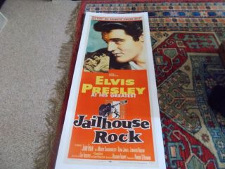 Rare & Elvis 1957 Jailhouse Rock Poster Linen Backed In Ex