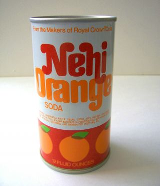 Vintage Rare 1970’s Nehi Orange 12 Ounce Pull Tab Tin Soda Can Music Box -