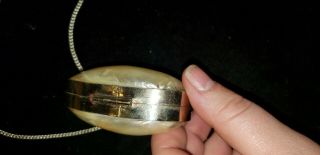 Antique Victorian Vintage Shell Purse Pendant Necklace 6
