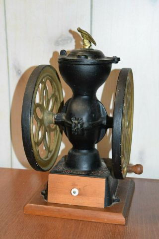 Vintage Antique Independence Boston Mass Coffee Mill Bean Grinder Cast Iron 1871
