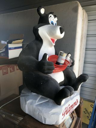 Very Rare Vintage Hamm ' s Beer Bear Styrofoam Mascot Store Display 2