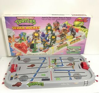 Vintage Teenage Mutant Ninja Turtles Subterranean Sewer Hockey Game Incomplete