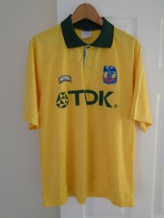 Crystal Palace Fc Official Vintage 1994 - 95 Nutmeg Yellow Away Shirt Cond M