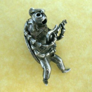 Vintage English Sterling Silver Movable Beatles Charm Guitar Moves 2