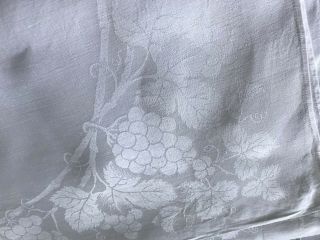 A,  Vintage Set 10 White Linen Napkins 26 