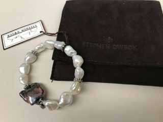 Stephen Dweck Stretch Bracelet Keshi And Baroque Pearls Silver BNWT 4