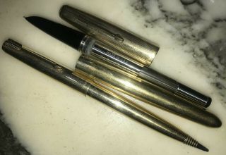 Vintage Parker 51Fountain pen & Mechanical pencil 1/10 12 gold filled USA 2