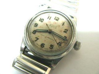 Vintage Rolex Tudor Oyster Canadian Military Watch Patina Untouched Dial Ladder