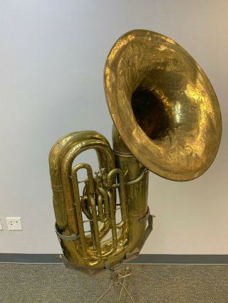 Vintage C.  G.  Conn 20j Naked Lady Recording Tuba Brass Bbb