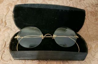Antique 14k Gold Rimless Glasses