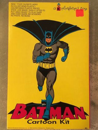 Vintage Colorforms Batman Cartoon Kit 1966 Rare Complete 2